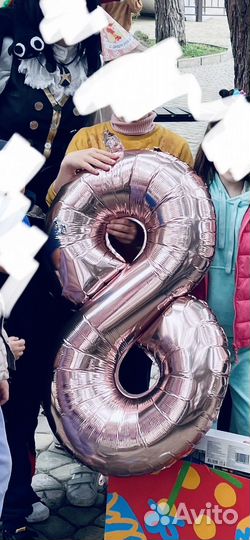 Цифра 7 на торт, цифра 8 шарик