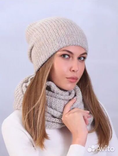 Комплект шапка и снуд