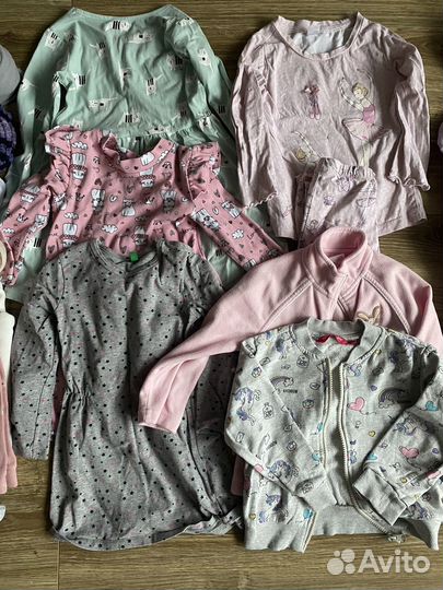 Большой пакет вещей на девочку 98 весна, лето