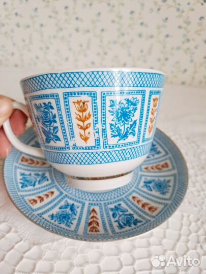 Большая чайная пара лфз Изразец, СССР