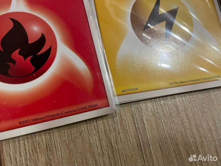 Винтажные карточки энергии Покемон