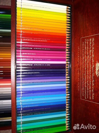 Карандаши faber castell, 100 штук, деревянный кейс