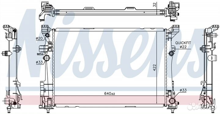 Радиатор охлаждения двс infiniti QX30 (2016) 2.0