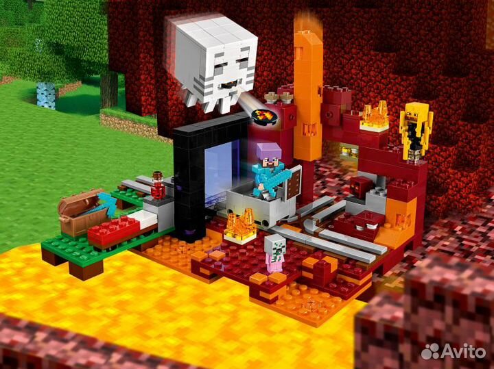Lego майнкрафт набор Портал в Подземелье Бела Bela