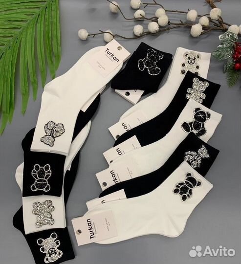 Носки женские turkan со стразами