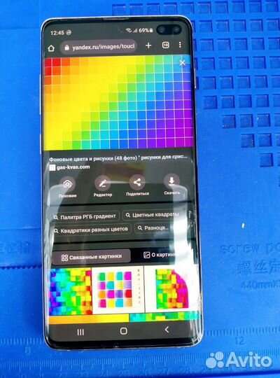 Дисплей Samsung S10 plus G975, битый рабочий