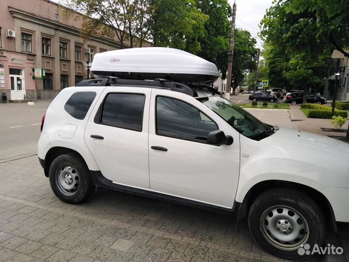 Автобокс Turino Medium 460 белый на Renault Duster