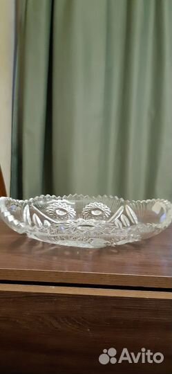 Хрустальное блюдо большое