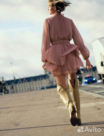 Платье с воланами zara