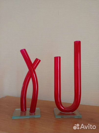 Ваза для цветов цветное стекло