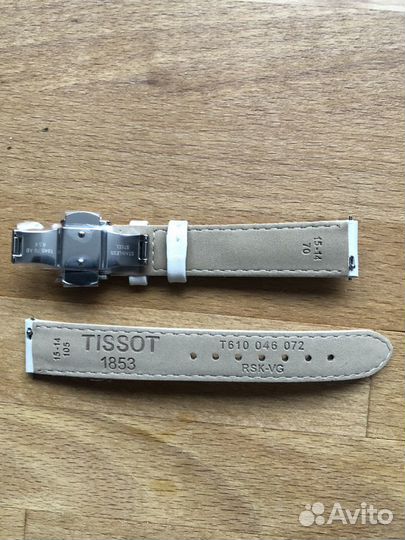 Ремешок для часов tissot белый кожаный женский