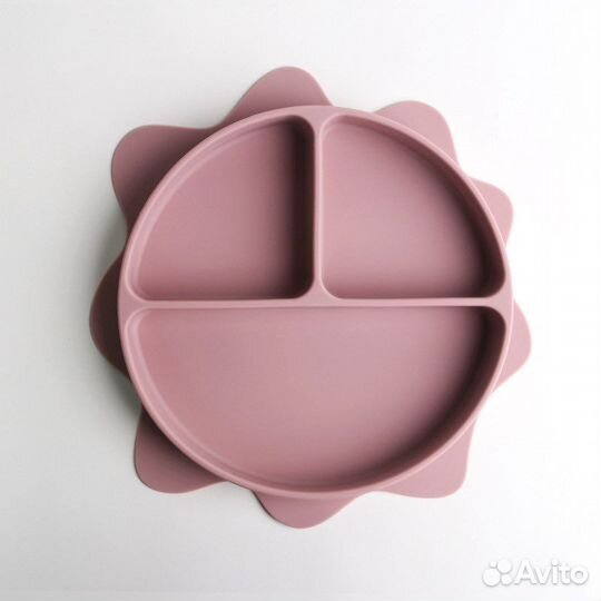 Детская силиконовая тарелка на присоске