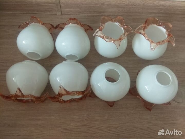 Плафоны 8шт для люстры, висюльки