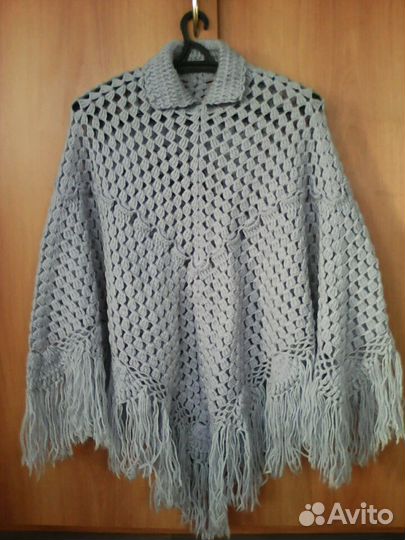 Вязаное пончо