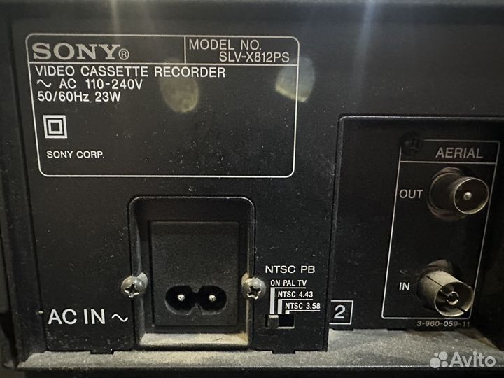 Видеомагнитофон Sony slv-x812ps