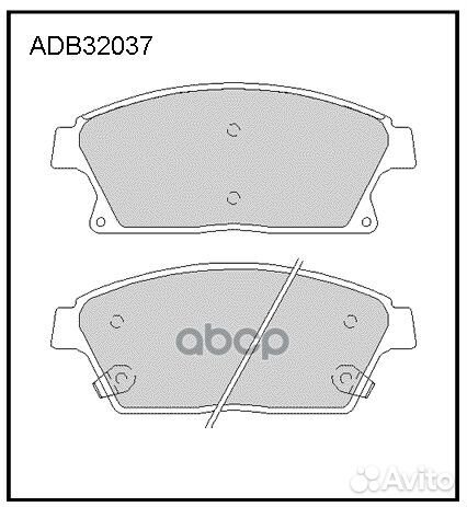Колодки тормозные дисковые перед ADB32037 A