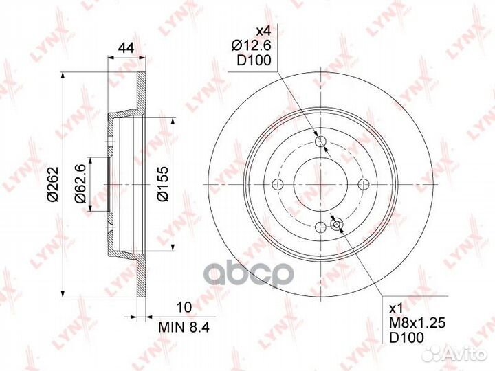 BN-1531 диск тормозной задний Hyundai Solaris