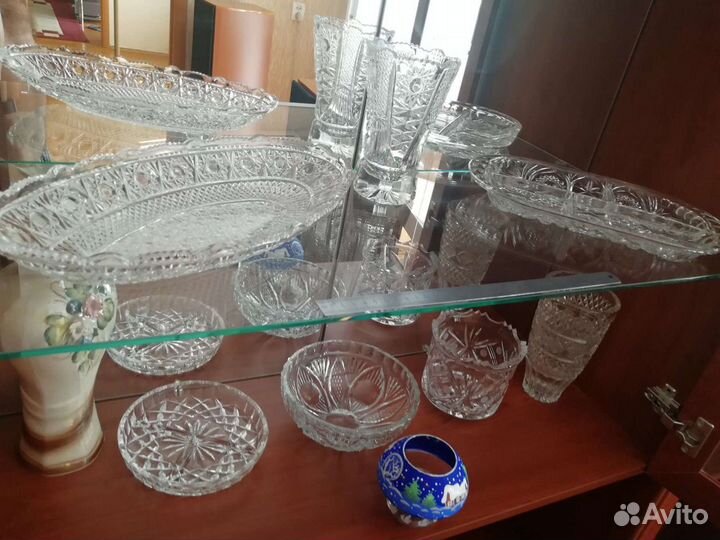 Хрусталь. Вазы. Блюда. Конфетницы. Отличное состоя
