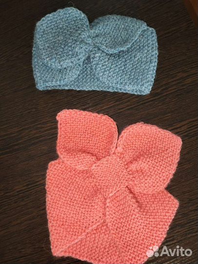 Повязка на голову вязаная