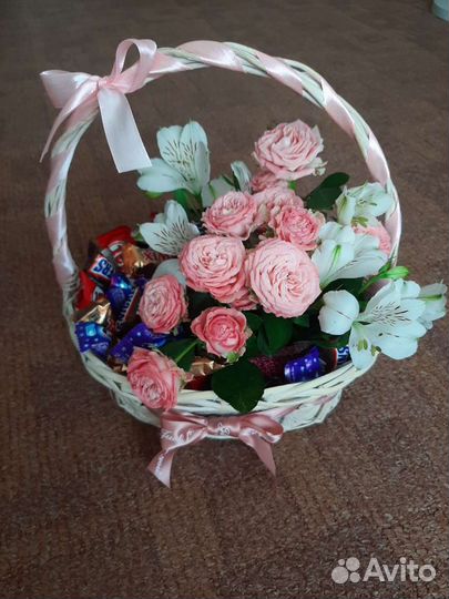 Корзина,цветы,подарок
