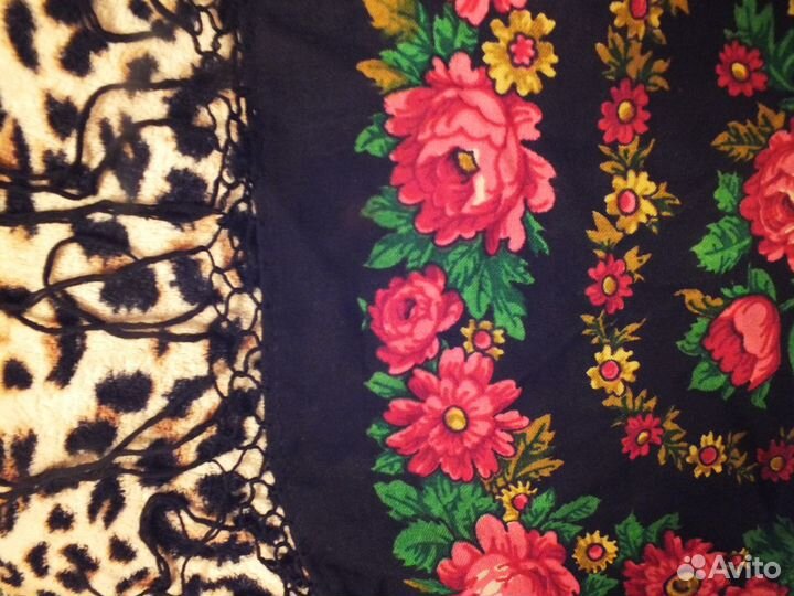 Платок большой Павловопосадский шерсть