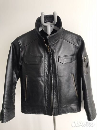 Винтажная кожаная куртка