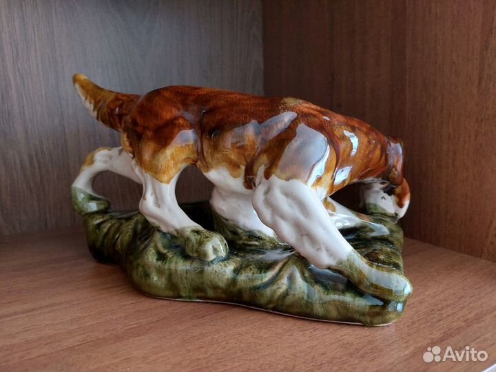 Собака на охоте. Статуэтка СССР ретро