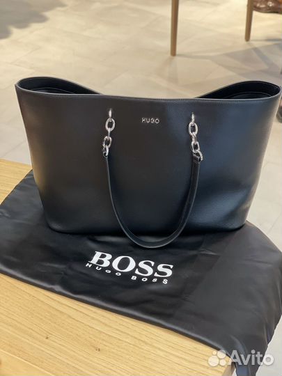 Кожаная сумка Hugo Boss