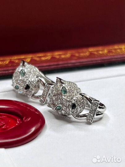 Серьги Cartier Panthere белое золото 750