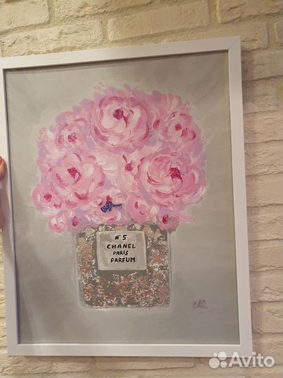 Картина цветы акрил