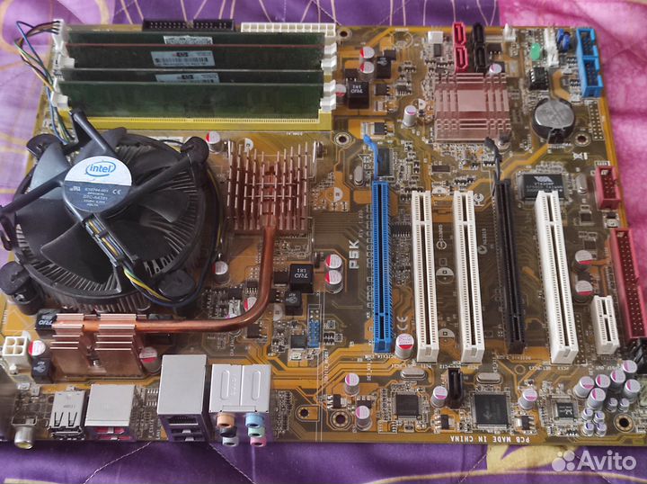 Материнская плата 775 комплект процессор, память