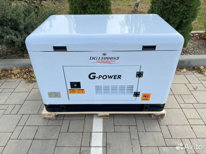 Генератор дизельный 13,5 kW g-power трехфазный DG1