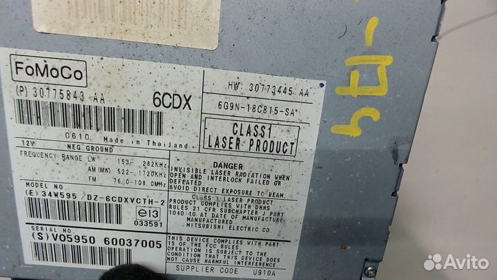 Проигрыватель CD/DVD Volvo S80, 2007