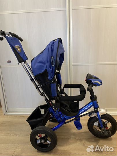 Велосипед-коляска с ручкой Lamborghini