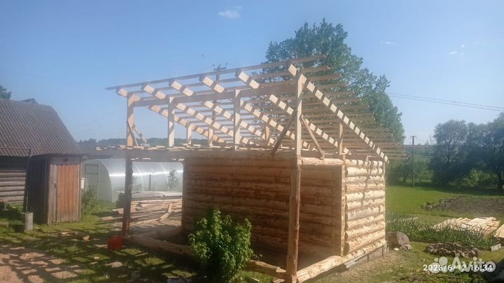 Изготовления сборка срубов из бревна