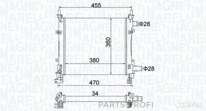 Magneti marelli 350213161900 Радиатор