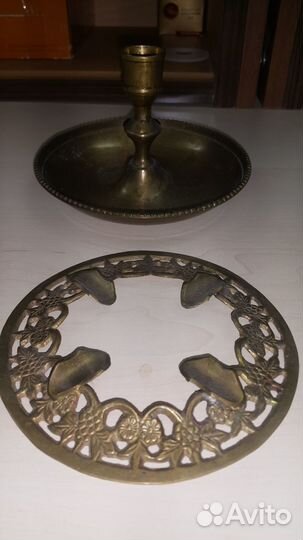 Пепельница бронза-латунь