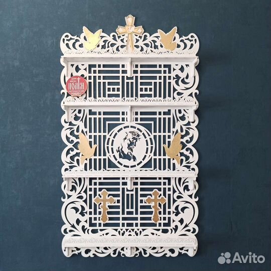 Полка для икон Иконостас Модель 35 Красный угол 2