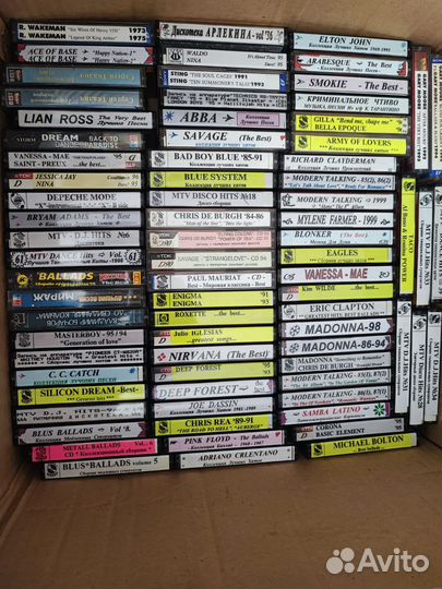 Аудиокассеты Sony, TDK, Maxell, Denon, Konika и др