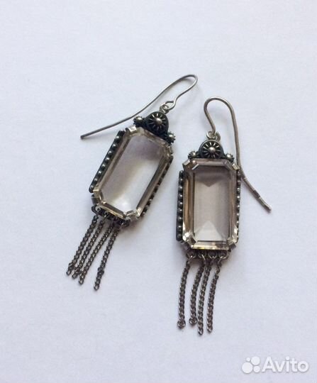Серьги Горный хрусталь серебро 875 сю2 Свердловск