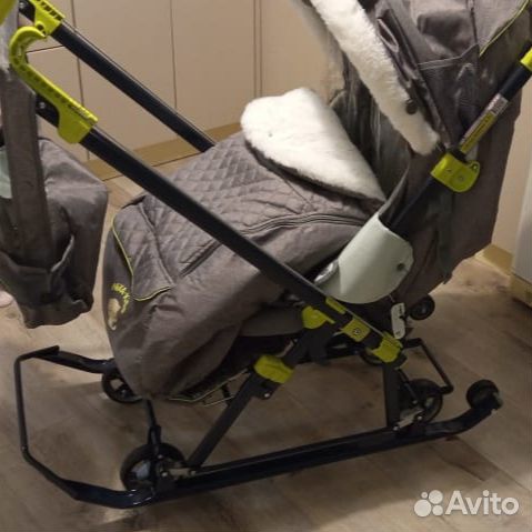 Детские санки коляска с колесами