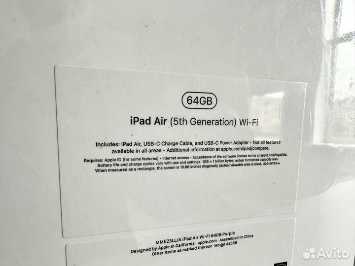 iPad Air 5 2022 M1 64GB WiFi Purple Новый