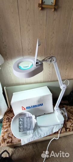 Лампа лупа атр-5082настольная бестеневая кольцевая