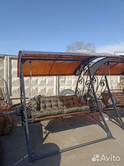 Качеля садовая с мягким сидением