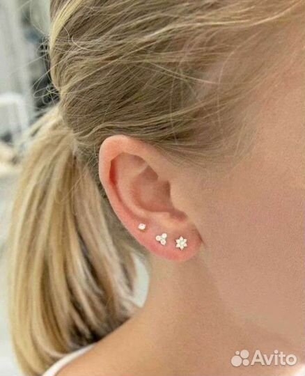 Прокол ушей с пистолетом, + 75 система