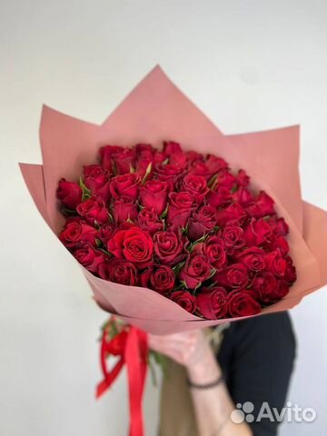 Розы букет 51шт, цветы с доставкой объявление продам