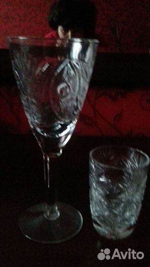 Рюмка хрустальная бережного хранения. 6 штук