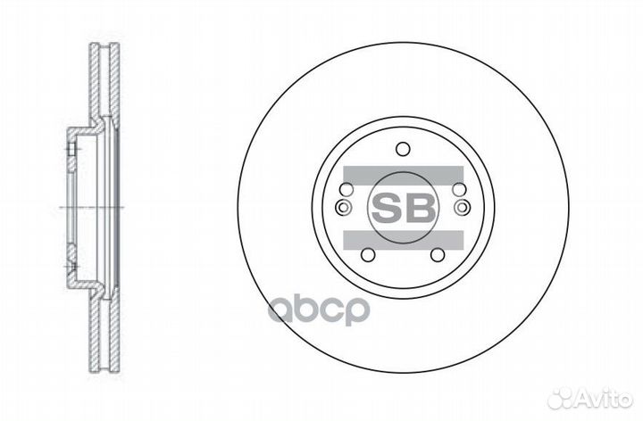 SD1053 диск тормозной передний Hyundai Santa F