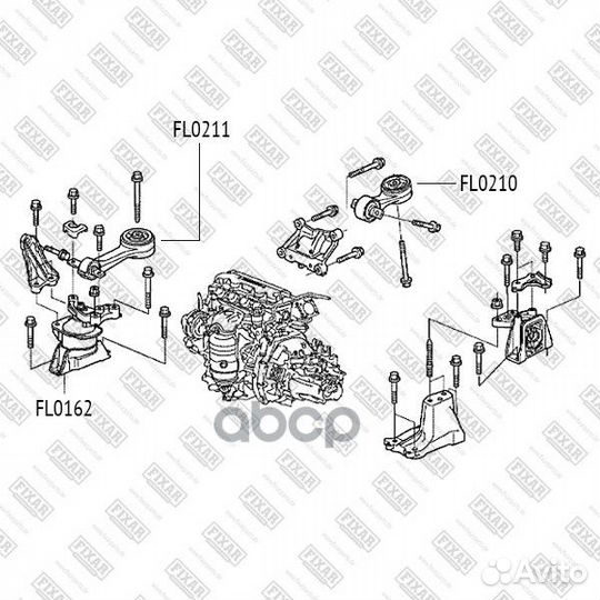 Опора двигателя правая верхняя FL0211 fixar