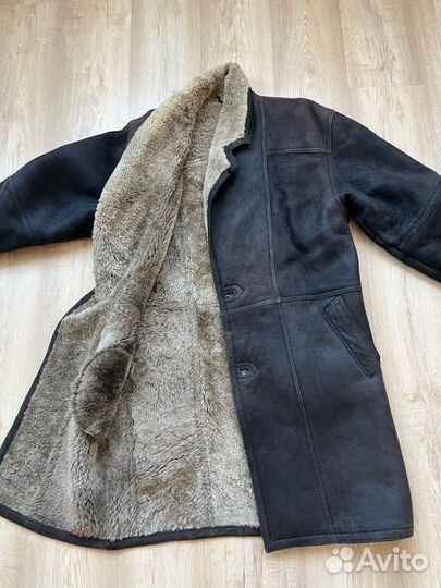 Дублёнка мужская натуральная кожа натуральный мех